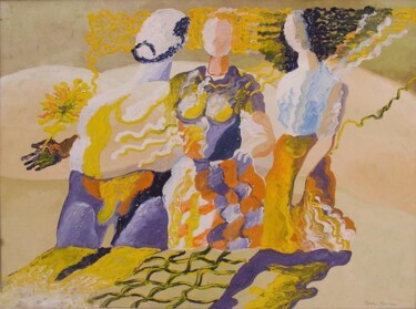 Painting titled "Three figures" by Arkady Borin, Original Artwork