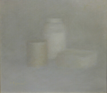 Painting titled "White still life" by Arkady Paransky, Original Artwork, Pastel