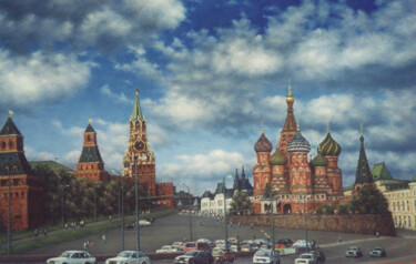 Malarstwo zatytułowany „A view to Kremlin a…” autorstwa Arkady Paransky, Oryginalna praca, Pastel