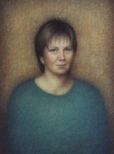 Peinture intitulée "Alla's portrait" par Arkady Paransky, Œuvre d'art originale, Pastel