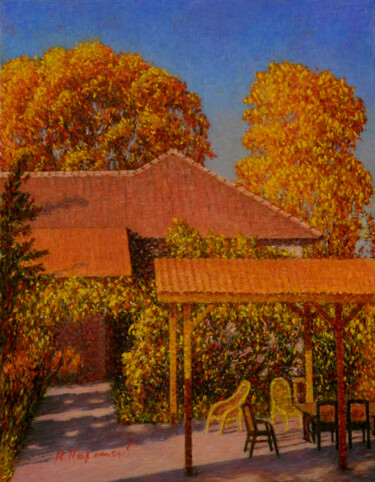 Painting titled "My house" by Arkady Paransky, Original Artwork, Pastel