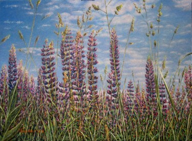 Painting titled "Lupines. 2010-2013.…" by Arkady Paransky, Original Artwork, Other