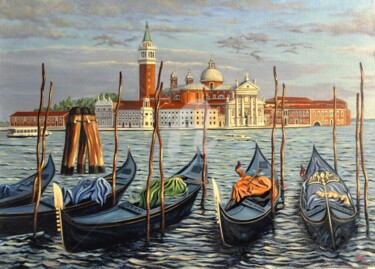 Painting titled "Venice. San Giorgio…" by Arkady Shilenko, Original Artwork, Oil