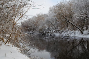 Fotografia intitolato "Snow and River, Win…" da Arkady Gude, Opera d'arte originale