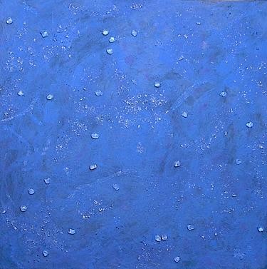 Malerei mit dem Titel "Sternenhimmel" von Maria Olbrich, Original-Kunstwerk, Öl
