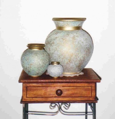 绘画 标题为“Decorative Pots” 由Arlene Magloire, 原创艺术品