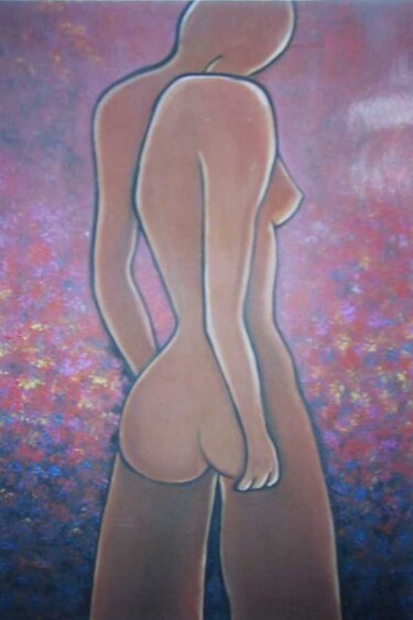 Painting titled "Thinking..." by Arlene Magloire, Original Artwork