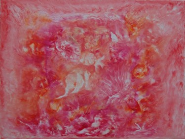 Peinture intitulée "Fleurs de Corail" par Arlette Delpech, Œuvre d'art originale