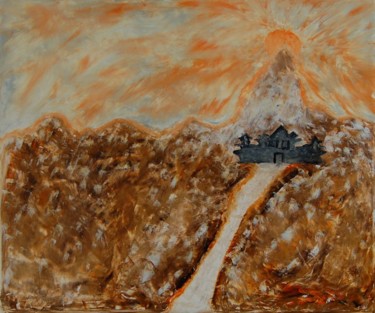 Peinture intitulée "Dharamsala" par Arlette Delpech, Œuvre d'art originale