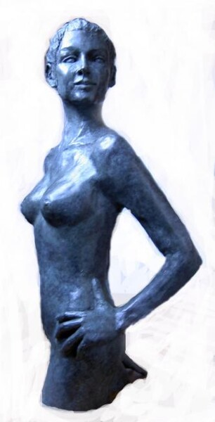 Скульптура под названием "Orgueilleuse" - Arlette Renaudin, Подлинное произведение искусства, Металлы
