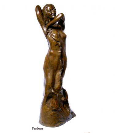 Sculpture intitulée "Pudeur" par Arlette Renaudin, Œuvre d'art originale, Métaux