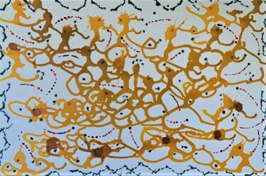 Painting titled "Initmacy" by Arlette Stella, Original Artwork, Acrylic