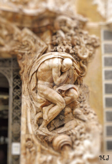 Integration of a man in the decor - Bas relief - Sculpture Photography titled "Integration of a ma…" by Jérôme Marette, Original Art, Digital Photography