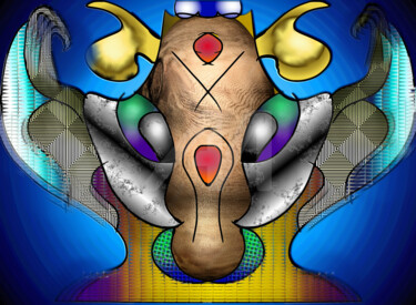 Extra terrestrial - Creature - Design - Contemporary art Arte digital titulada "Extra terrestrial -…" por Armajay, Obra de arte original, Pintura Digital