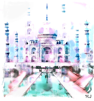 Digital Arts titled "Taj Mahal Revisited" by Armajay, Original Artwork, 2D Digital Work