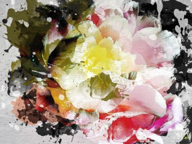 Digital Arts titled "Wild flower - origi…" by Armajay, Original Artwork, Digital Painting