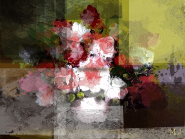 Digital Arts titled "Modern Bouquet - Or…" by Armajay, Original Artwork, Digital Painting