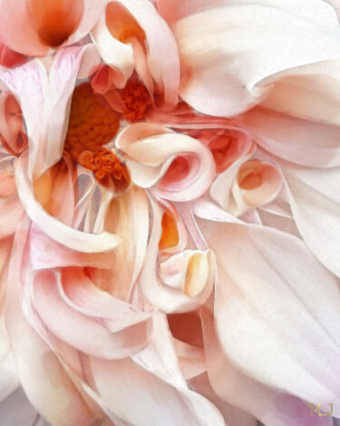 Digitale Kunst mit dem Titel "Delicate Pink Flowe…" von Armajay, Original-Kunstwerk, Digitale Malerei