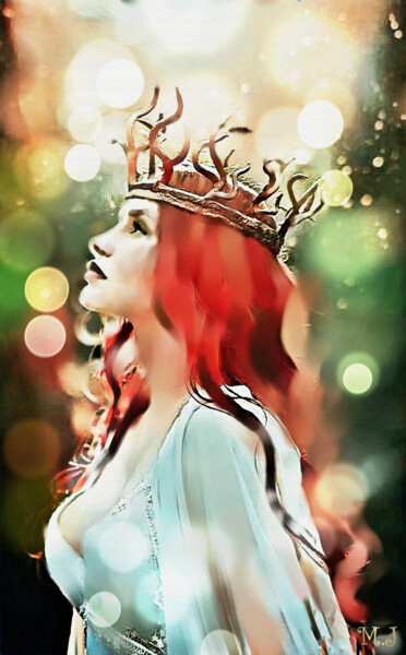 Digital Arts titled "The queen of the fo…" by Armajay, Original Artwork, Digital Painting