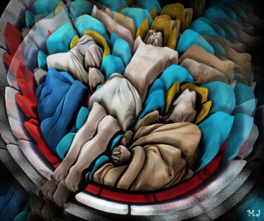 Digitale Kunst mit dem Titel "Jesus rest" von Armajay, Original-Kunstwerk, 2D digitale Arbeit