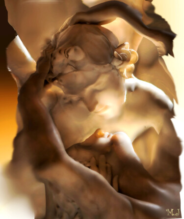 Digitale Kunst getiteld "Cupid's Kiss - 3D R…" door Armajay, Origineel Kunstwerk, 3D-modellering