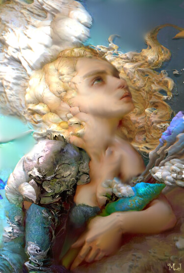 Arts numériques intitulée "The young woman in…" par Armajay, Œuvre d'art originale, Modélisation 3D