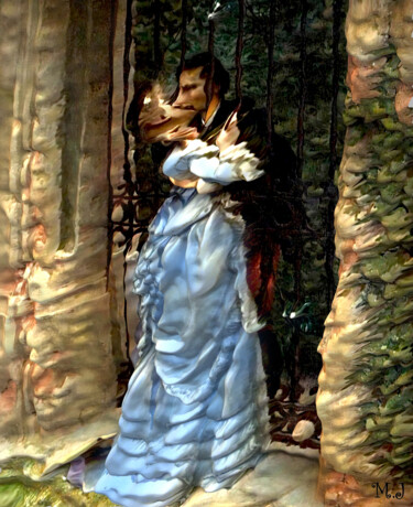 Arte digitale intitolato "The kiss - 3D art -…" da Armajay, Opera d'arte originale, Modellazione 3D