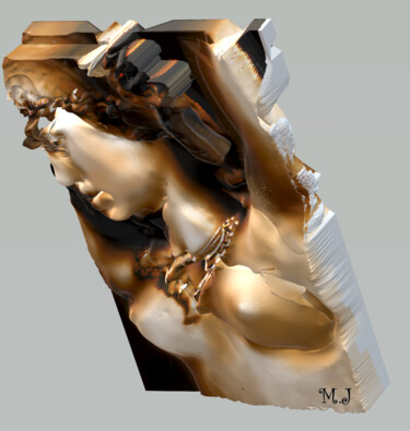 Цифровое искусство под названием "Bust of a naked wom…" - Armajay, Подлинное произведение искусства, 3D моделирование