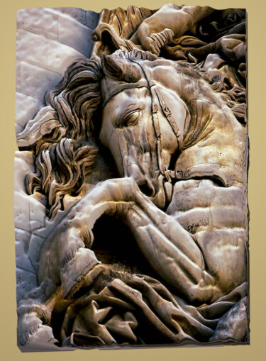 Digitale Kunst getiteld "Bas relief  - Rebui…" door Armajay, Origineel Kunstwerk, 3D-modellering