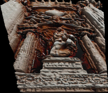 Arte digitale intitolato "The temple 3D Rebui…" da Armajay, Opera d'arte originale, Modellazione 3D