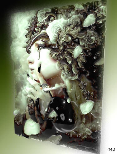 Digital Arts titled "Mysterious Woman -…" by Armajay, Original Artwork, 3D Modeling