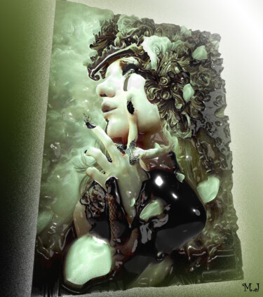 Digitale Kunst getiteld "Mysterious Woman -…" door Armajay, Origineel Kunstwerk, 3D-modellering