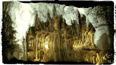 Arte digitale intitolato "Castle in the Mist…" da Armajay, Opera d'arte originale, Modellazione 3D