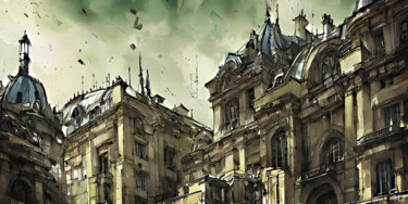 Digital Arts titled "Sorbonne district -…" by Armajay, Original Artwork, Digital Painting