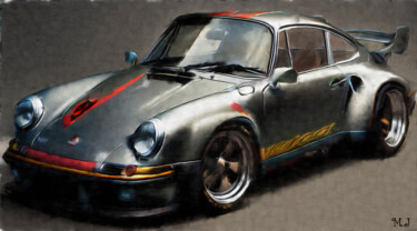 Arte digital titulada "Porsche de collecti…" por Armajay, Obra de arte original, Pintura Digital