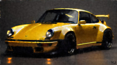 Arte digitale intitolato "Porsche de collecti…" da Armajay, Opera d'arte originale, Pittura digitale