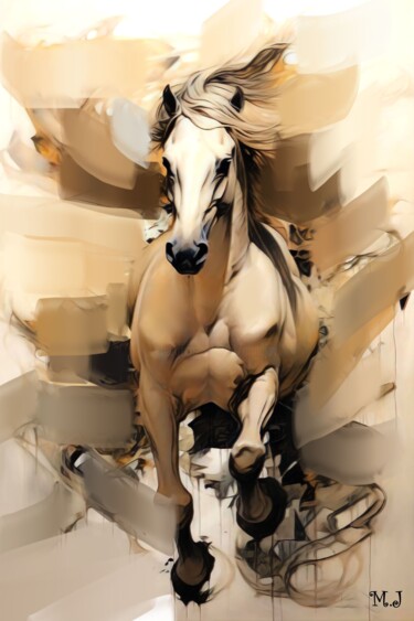 Arte digital titulada "Dream of a gallopin…" por Armajay, Obra de arte original, Trabajo Digital 2D