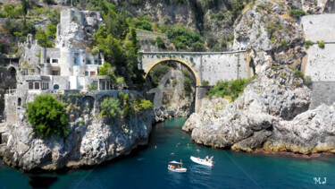 Photographie intitulée "The Amalfi Coast in…" par Armajay, Œuvre d'art originale, Photographie numérique