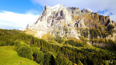 Photographie intitulée "The Swiss Alps, Mou…" par Armajay, Œuvre d'art originale, Photographie numérique