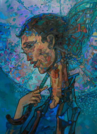 Картина под названием "Зонтик" - Arman Bai, Подлинное произведение искусства, Масло