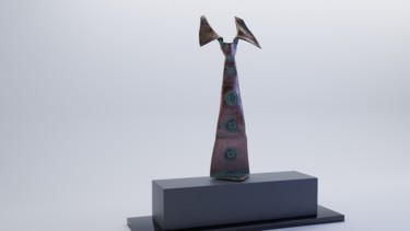 Sculpture intitulée "Галстук" par Arman Bai, Œuvre d'art originale, Modélisation 3D