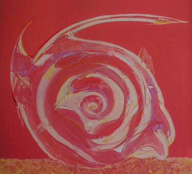 Malerei mit dem Titel "Роза" von Arman Bai, Original-Kunstwerk, Öl