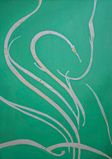 Pintura titulada "Тонкая пластика." por Arman Bai, Obra de arte original, Oleo