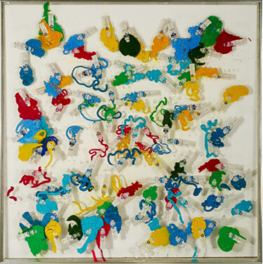 Collagen mit dem Titel "Tubes de couleurs" von Arman, Original-Kunstwerk