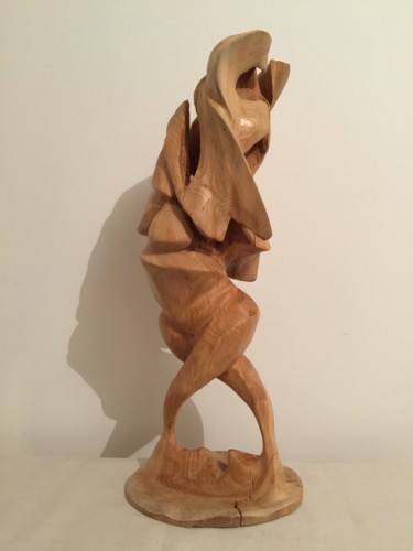 Sculpture intitulée "Evolution" par Armand Kebfoube, Œuvre d'art originale, Bois