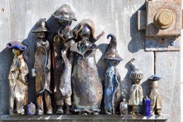 雕塑 标题为“En famille” 由Armand Kinnard, 原创艺术品, 陶瓷