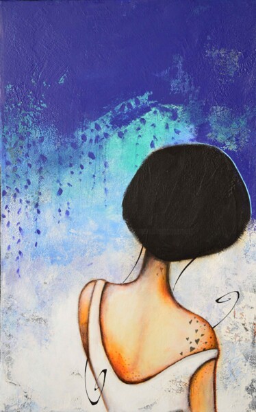 Painting titled "Bye bye" by Armandine Js, Original Artwork, Acrylic