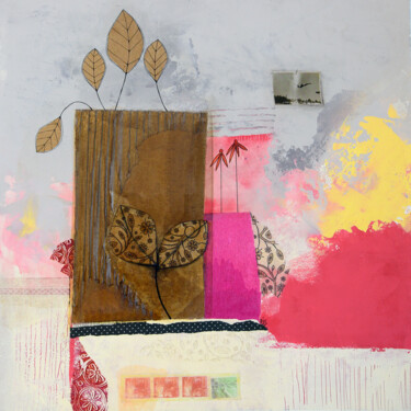 Collagen mit dem Titel "Jour de couleurs" von Armandine Js, Original-Kunstwerk, Acryl