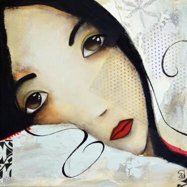 Malerei mit dem Titel "Romantiques" von Armandine Js, Original-Kunstwerk, Acryl