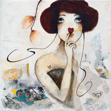 绘画 标题为“Le cœur bout des do…” 由Armandine Js, 原创艺术品, 丙烯